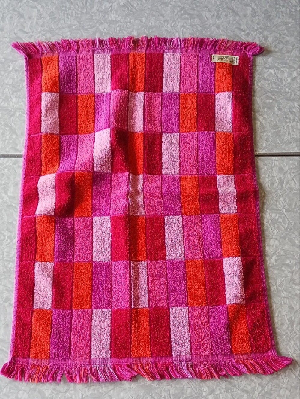 Sears~ 2 Vintage Pink & Orange Towel Sets - Picture 7 of 12